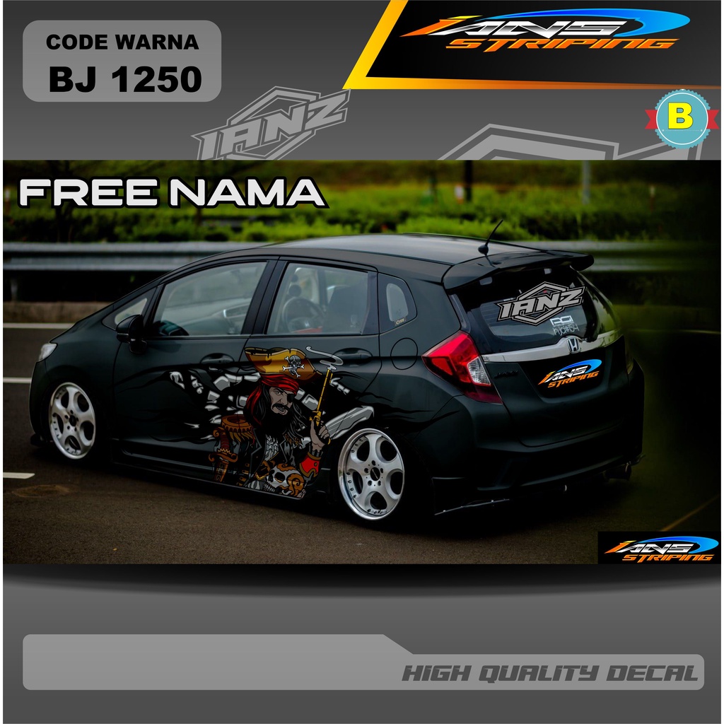 VARIASI STIKER DECAL MOBIL JAZZ / DECAL STIKER HONDA BRIO / STIKER DECAL AGYA AYLA MOBILIO