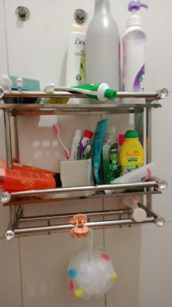 Rak Kamar Mandi Rak Toilet Rak Wc 2 Tingkat Tempel Atau Gantung Rak Dapur Stainless Steel Rak Toilet