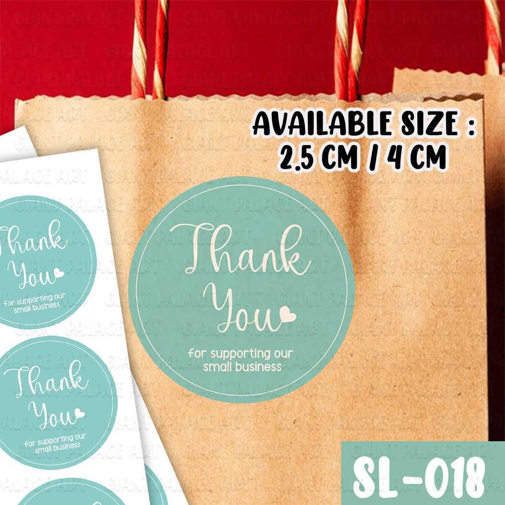 

[GIANT PALACE] 135 PCS LABEL PRODUK / THANKYOU STICKER / STICKER THANK YOU MURAH SL 018