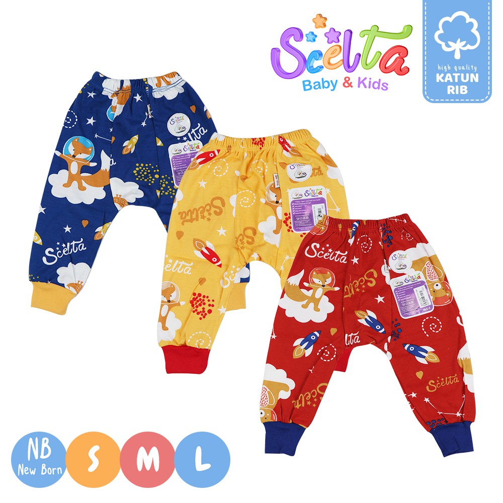 Scelta Baby - Celana Panjang Joger Bayi Unisex Cowok Cewek Cb C C8 Spacebear