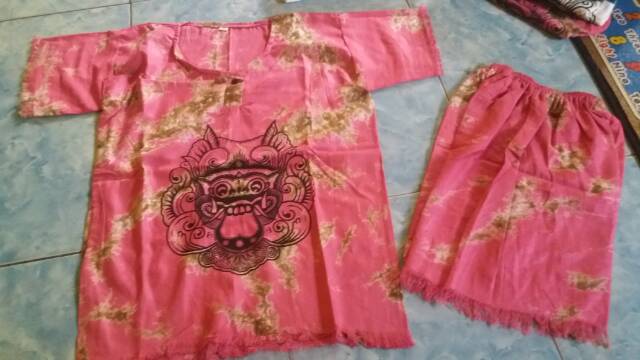 Baju barong bali setelan anak/ grosir baju barong bali , ukuran  S. M. L dan XL