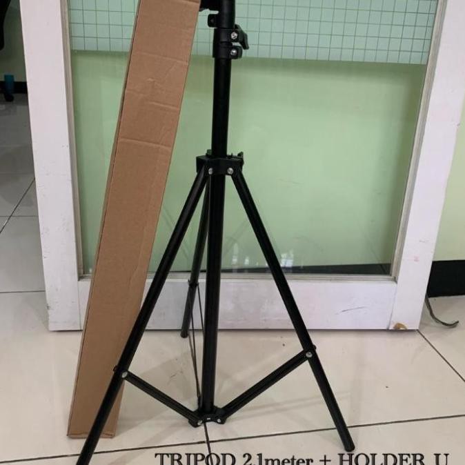 Terlaris Tripod Hp Dan Kamera 2 Meter / Tripod 2 Meter / Tripod Kamera + Holder Bagus