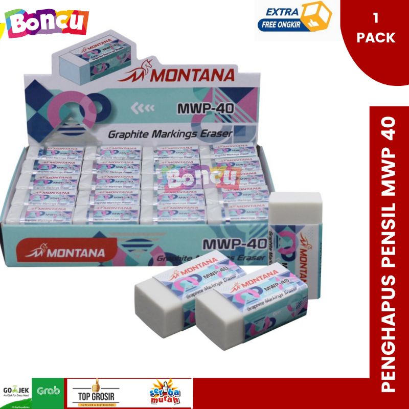 

[ 1PAK ] BONCU Penghapus Montana / ERASER / Penghapus Murah / MWP-40 /1Pak 40pcs