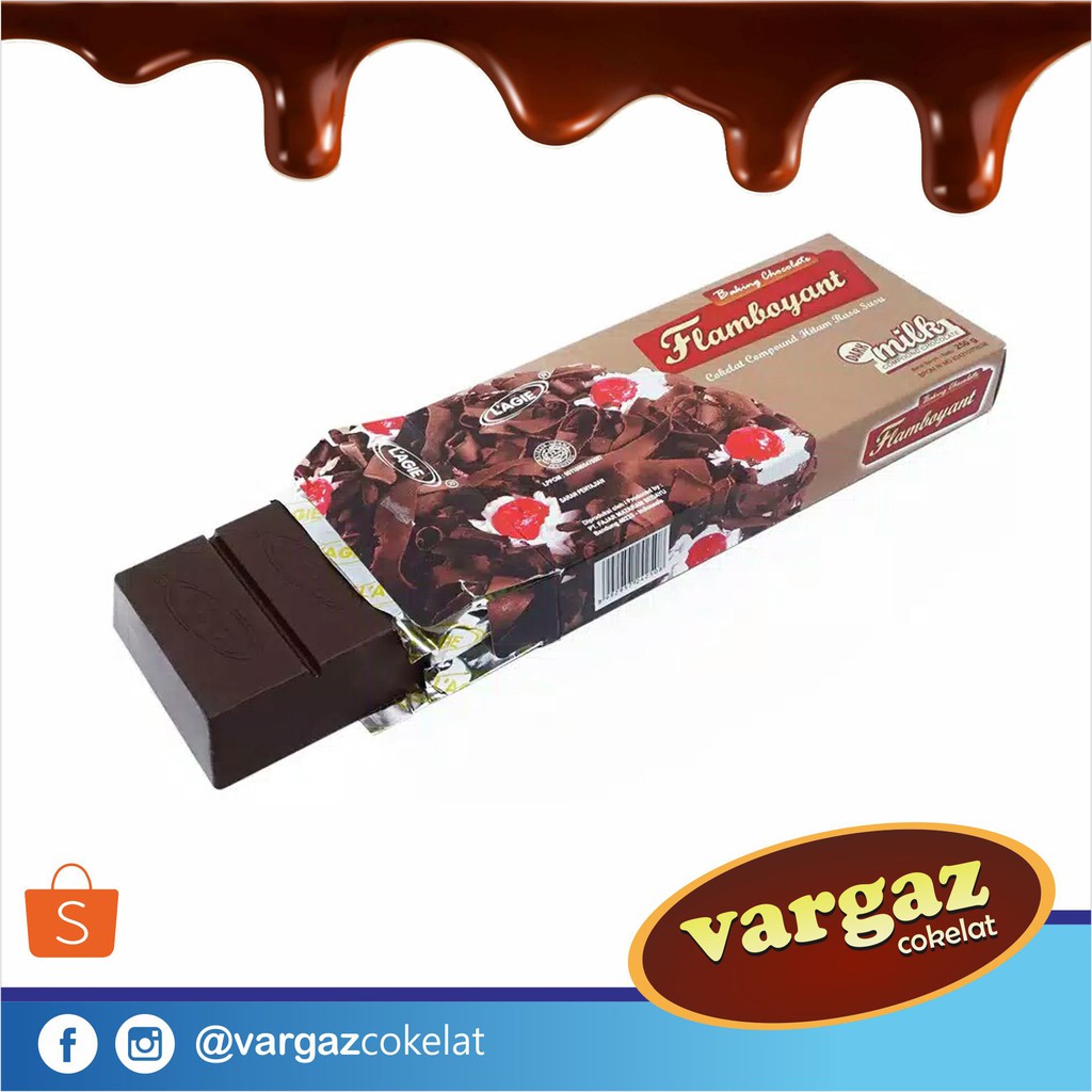 

Murah Coklat Masak Bahan kue Coklat block coklat batangan Lagie Flamboyant 250gr