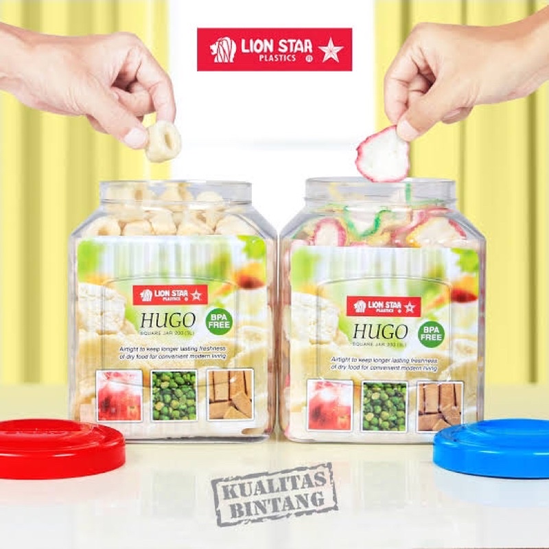 TOPLES KOTAK TUTUP PUTAR BESAR 10 LITER LION STAR HUGO SQUARE PP-57