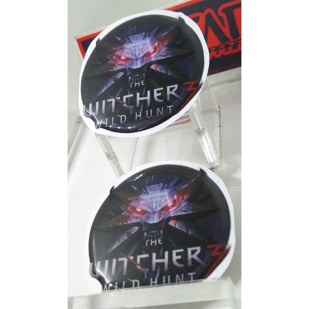 

Emblem Stiker Timbul The Witcher 3 Sticker 3D Resin Lentur