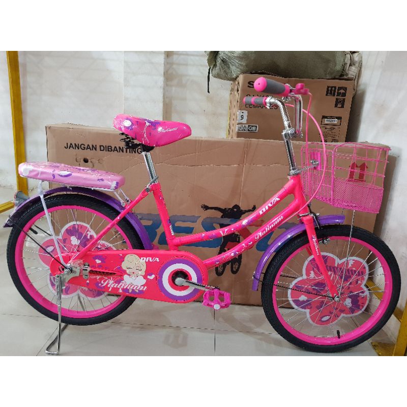 Sepeda Anak / Sepeda Mini 20 inch PLATINUM ( warna Pink )
