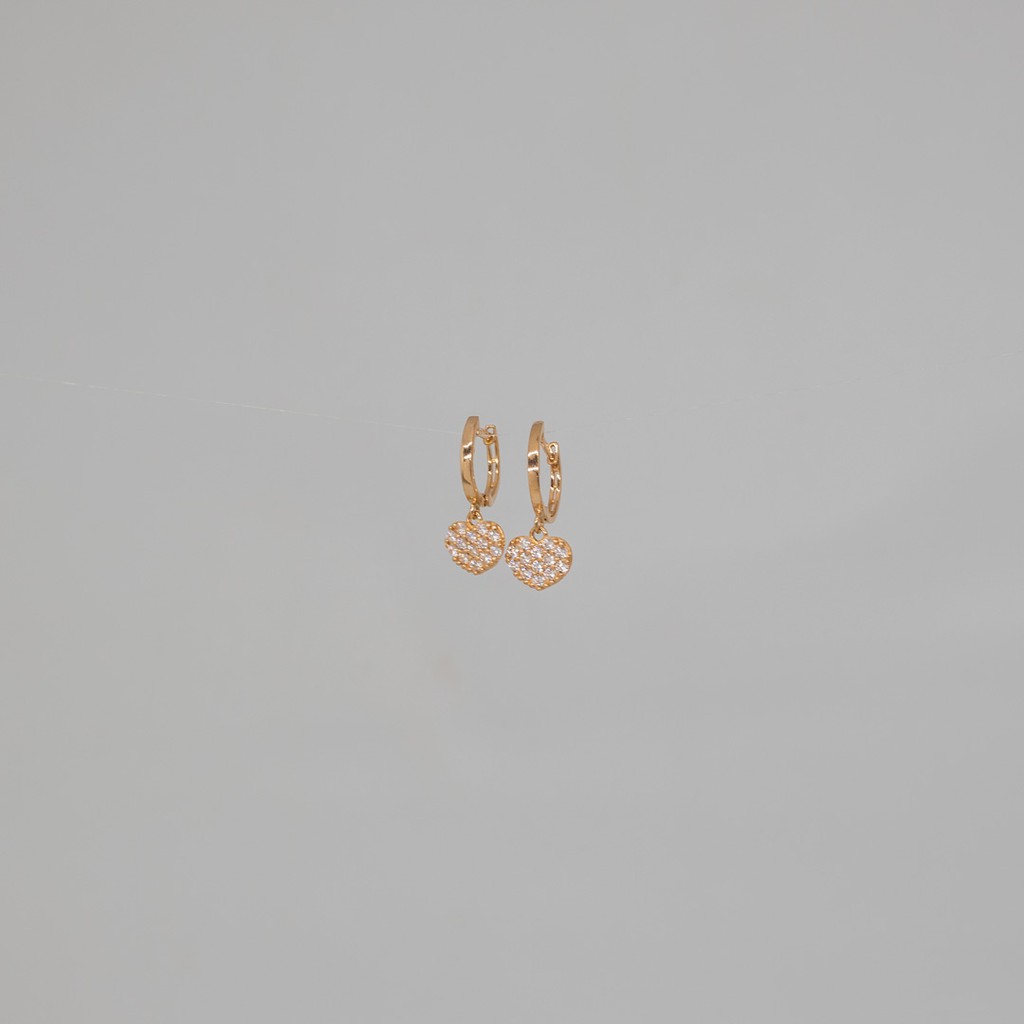 Anting emas asli model love mp kadar 300