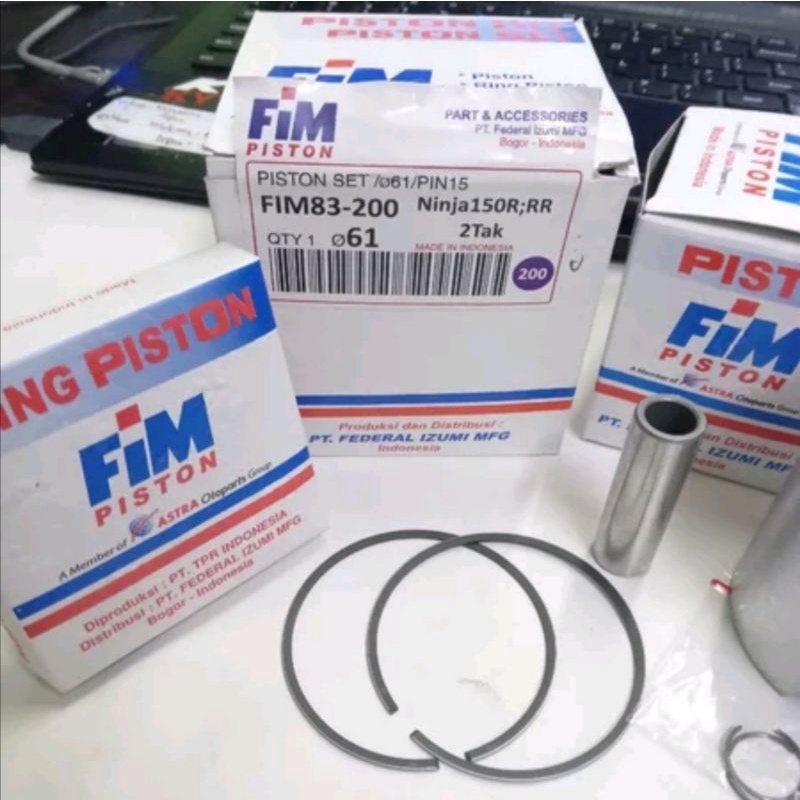 Piston kit ninja oversize 200 fim