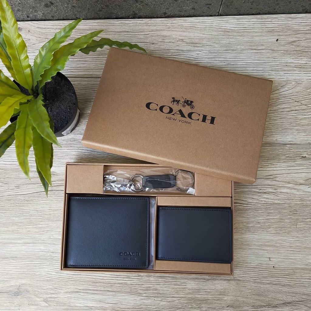 Dompet Pria Coach Men Wallet Leather
