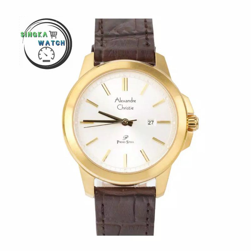 JAM TANGAN CEWEK ALEXANDRECHRISTIE AC ORI SERI 1017LD KULIT