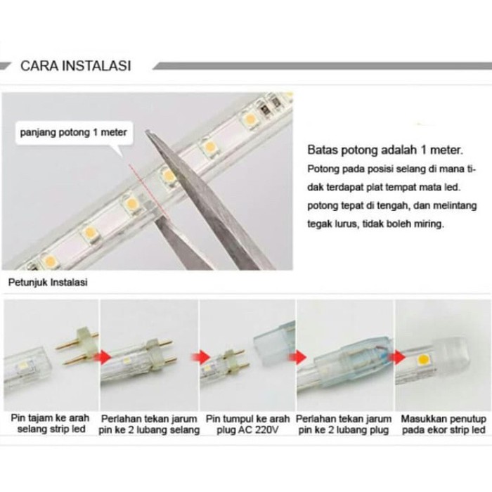 SOCKET LED SELANG 5050 / KABEL ADAPTOR LED STRIP SELANG 5050