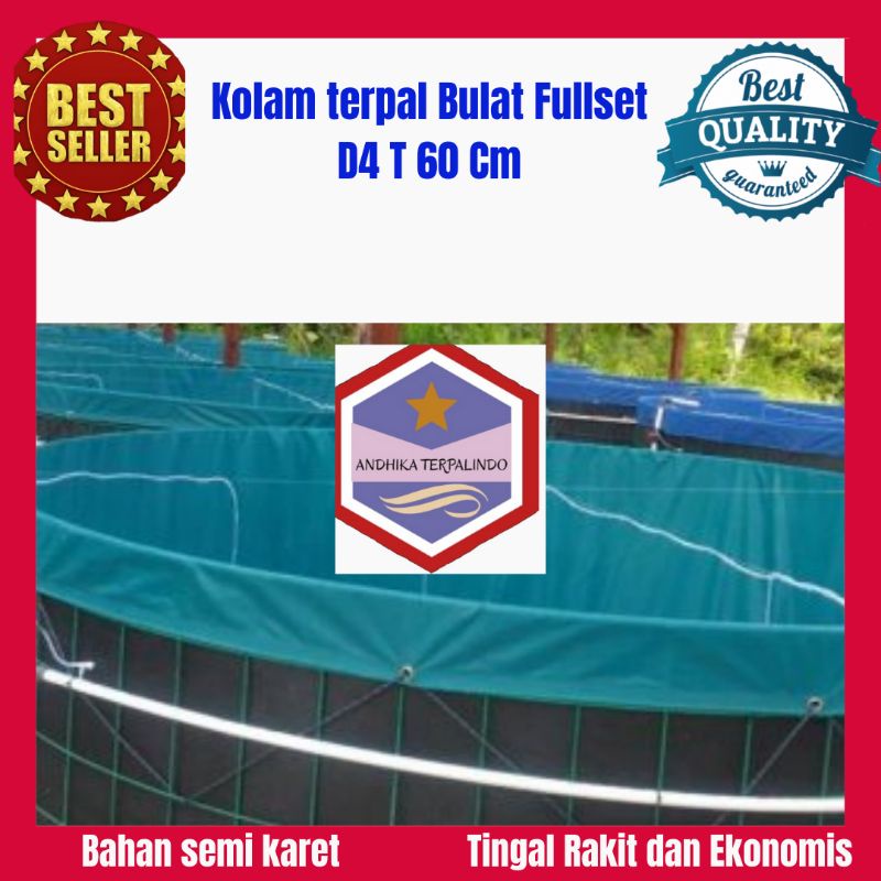 kolam terpal Bulat D4T60 Fullset