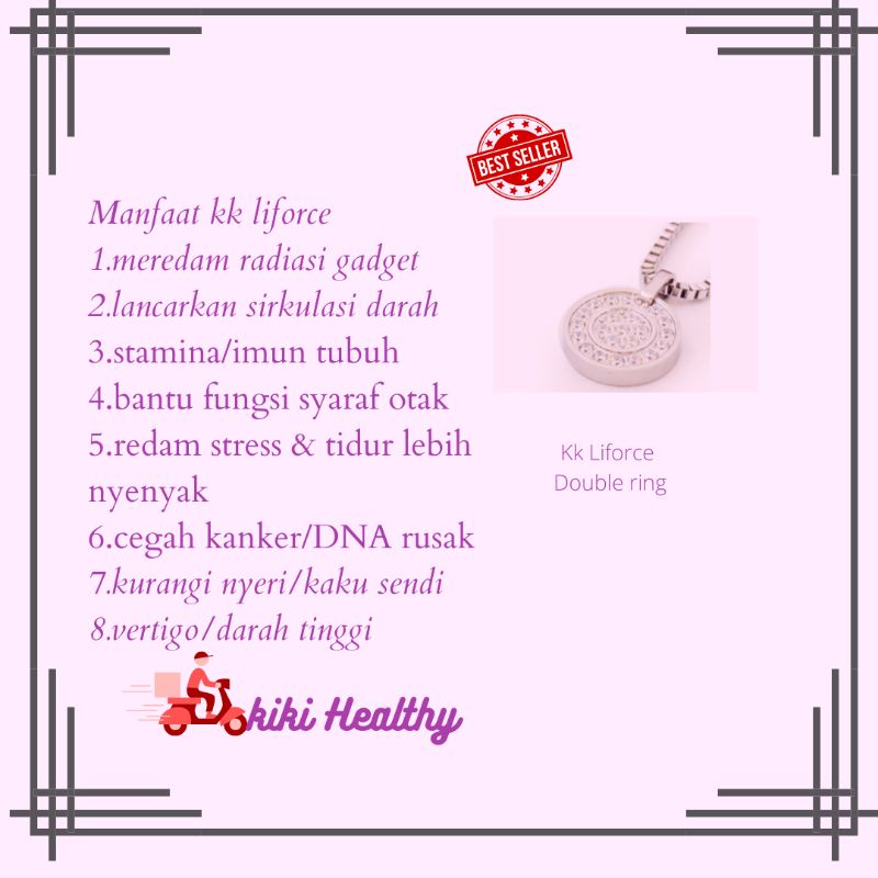 kk Liforce double ring kk Liforce kalung para artis kk Liforce kalung Terapy kk Liforce kalung keseh