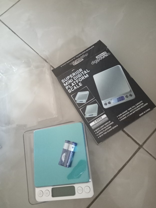 Taffware Digipounds Timbangan Dapur Mini Digital Scale 3000g 0.1g - I2000 - Silver