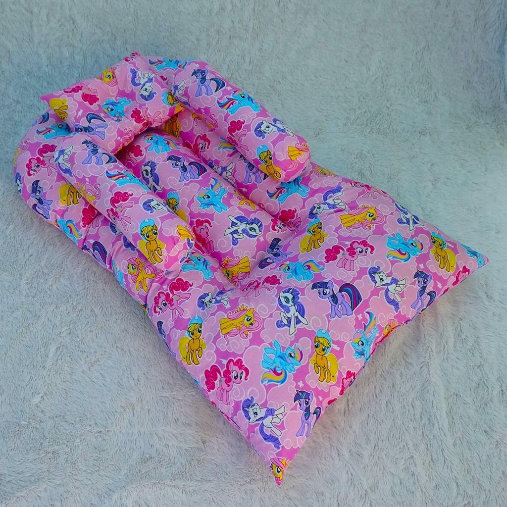 COD Kasur Bayi Kelambu Newborn Baby Lounger Motif Kasur Baby Bantal Guling Bayi Kado Bayi Baru Lahir