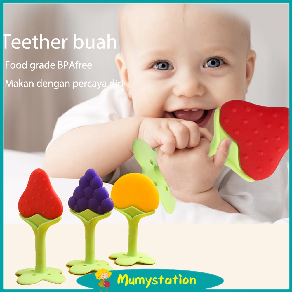 Mumystation Teether Bahan Silikon bayi / Gigitan Bayi / Teether Gigitan bayi Bentuk Buah