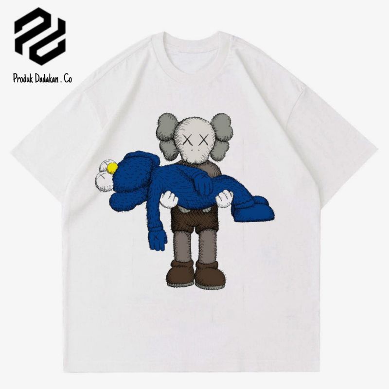 kaos baju KAWS x ELMO / tshirt comic kartun movie film / tshirt oversize rap tee lokal / kaos VINTAG