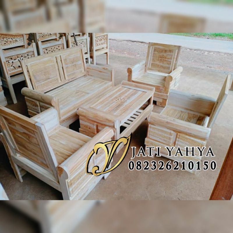 kursi tamu jati gelung (mentah)