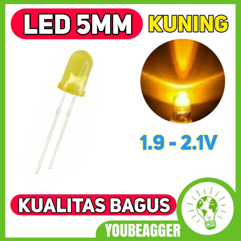 Led 5mm Kuning body warna