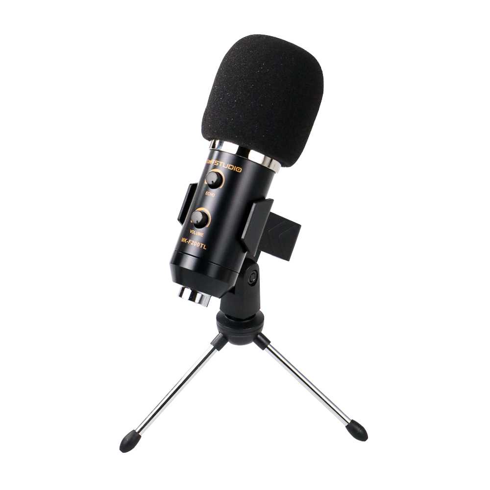 TaffSTUDIO Karaoke Condenser Microphone 3.5mm with Stand - MK-F200TL