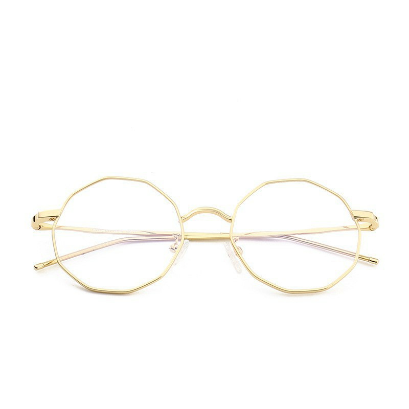 Kacamata Fashion Baca Frame EG56 Anti Radiasi Metal Gaya Retro Untuk Pria / Wanita