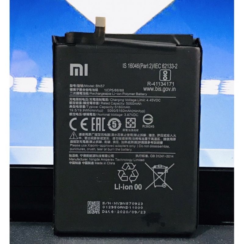 Baterai Batre Batrei Battery BN57 Xiaomi Pocophone Poco X3 Xiaomi Poco X3 NFC Xiaomi Poco X3 Pro BN57