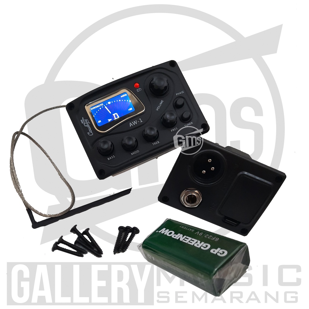 ORIGINAL!!! Preamp Equalizer Tuner Gitar Akustik Elektrik Cowboy AW-1 Import (A46)