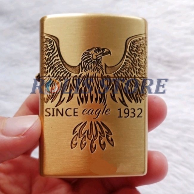 COD- Korek Api Zippo Gold Matte Grafir Eagle Since 1932 Limited Super Premium Quality Grade Ori