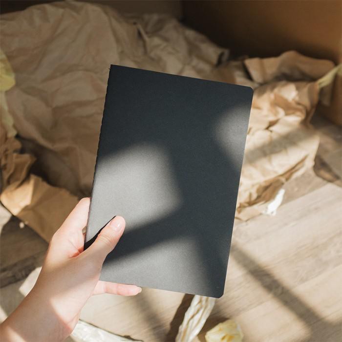

Kertas / Black Paper Plain Notebook A5 Buku Tulis Catatan Kertas Hitam Polos So