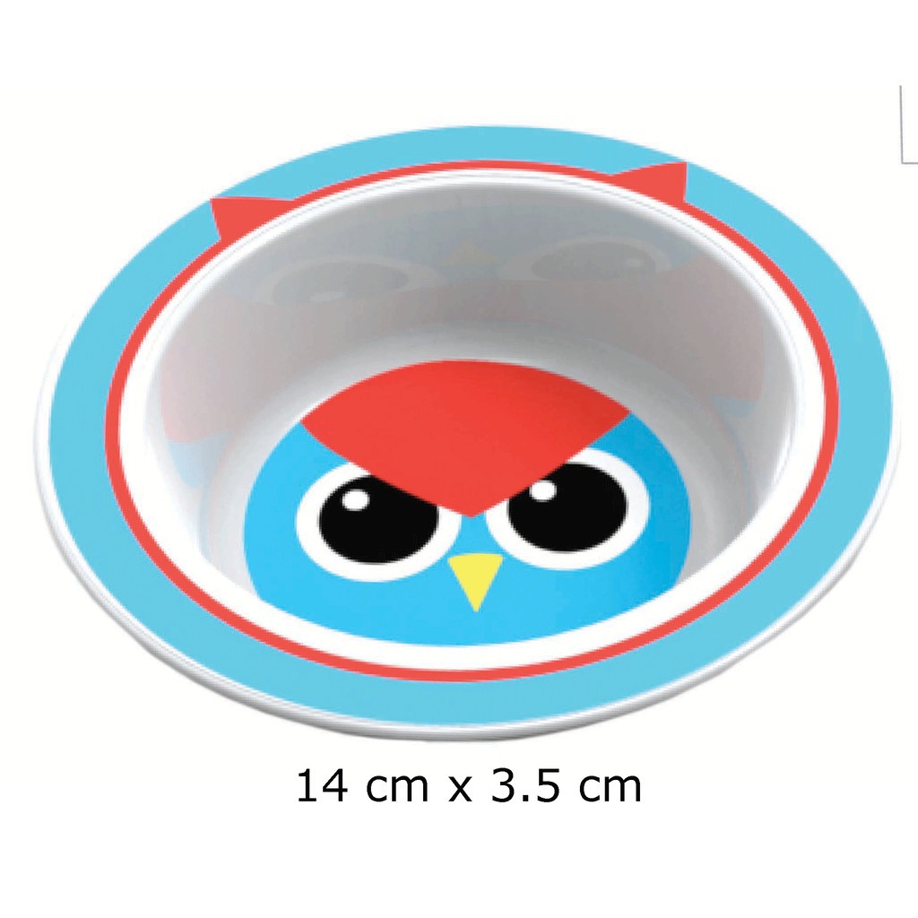 Baby Safe Bowl SK001 Blue Owl Mangkuk Makan Anak