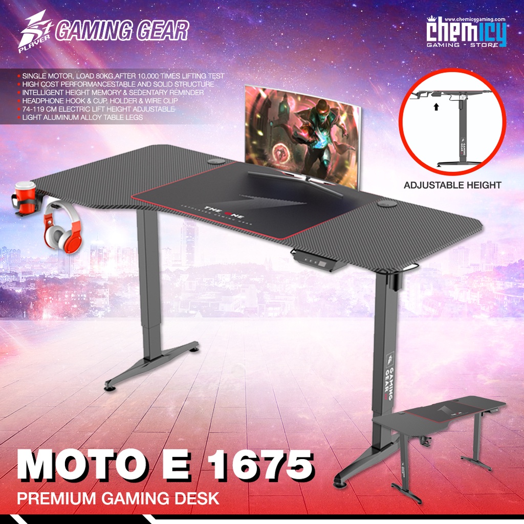 1StPlayer MOTO E 1675 / MOTO-E 1675 Gaming Desk / Meja Komputer