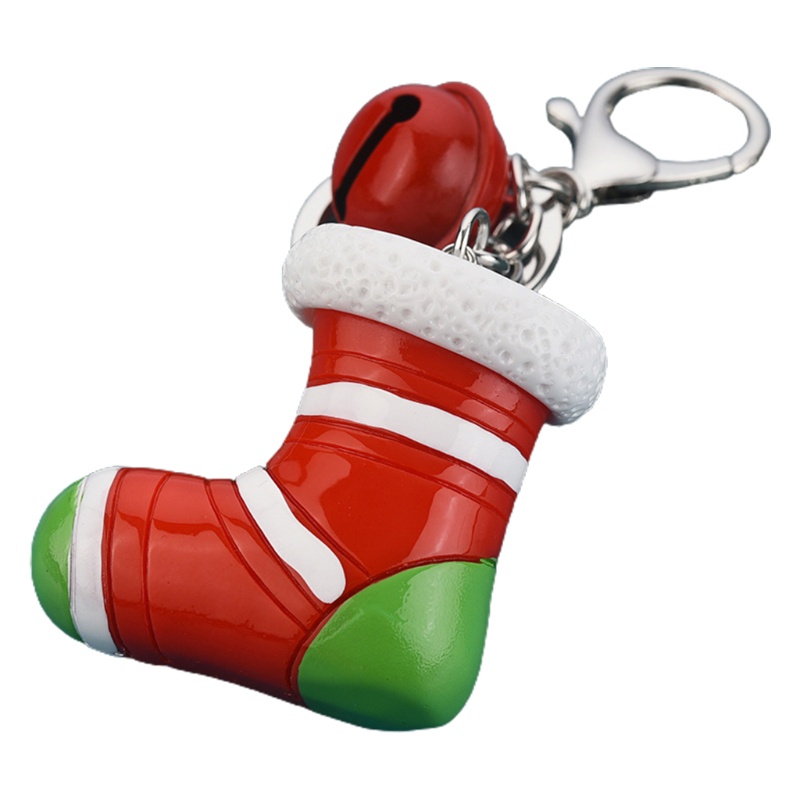 Zzz Gantungan Kunci Tema Natal Bahan Resin Dengan Lonceng Untuk Aksesoris Tas Ransel / Mobil