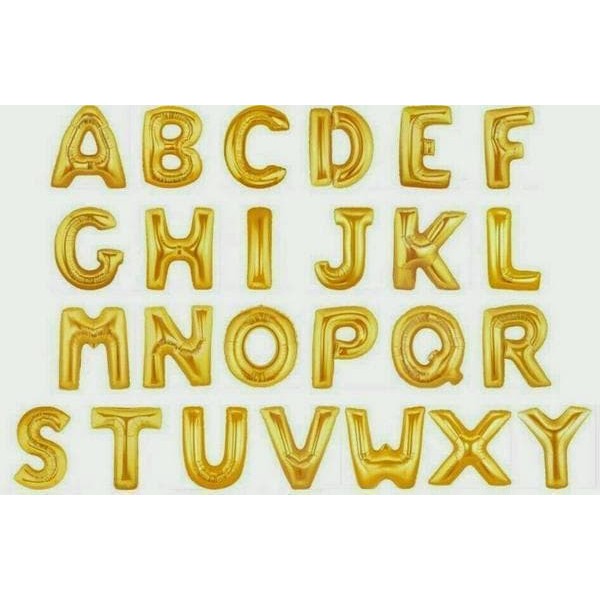 Balon Foil Alphabet - Balon Foil Angka 40CM TERMURAH!!! Balloon Foil