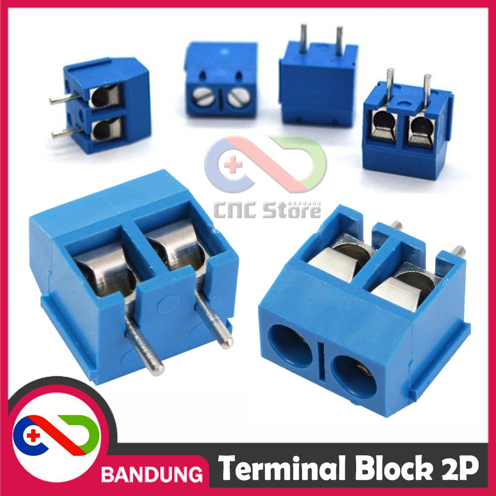 TERMINAL PCB BLOCK SCREW 2 PIN KF301-2P BLUE BIRU