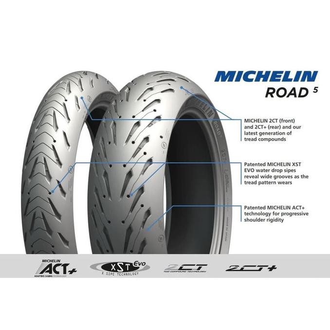 ˜853- Ban Michelin Power 5 120/70 -17 120/70 17 Ninja Zx25R Cbr R25 Er6 Z800 =