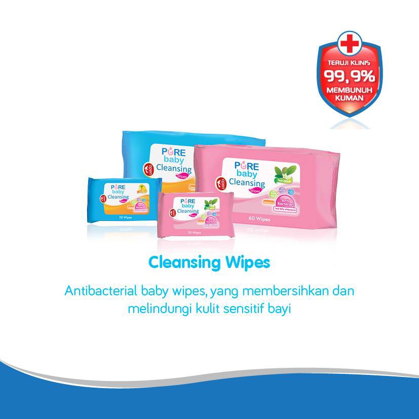 Pure Baby Cleansing Wipes 60s / Pure BB Tissue Bayi