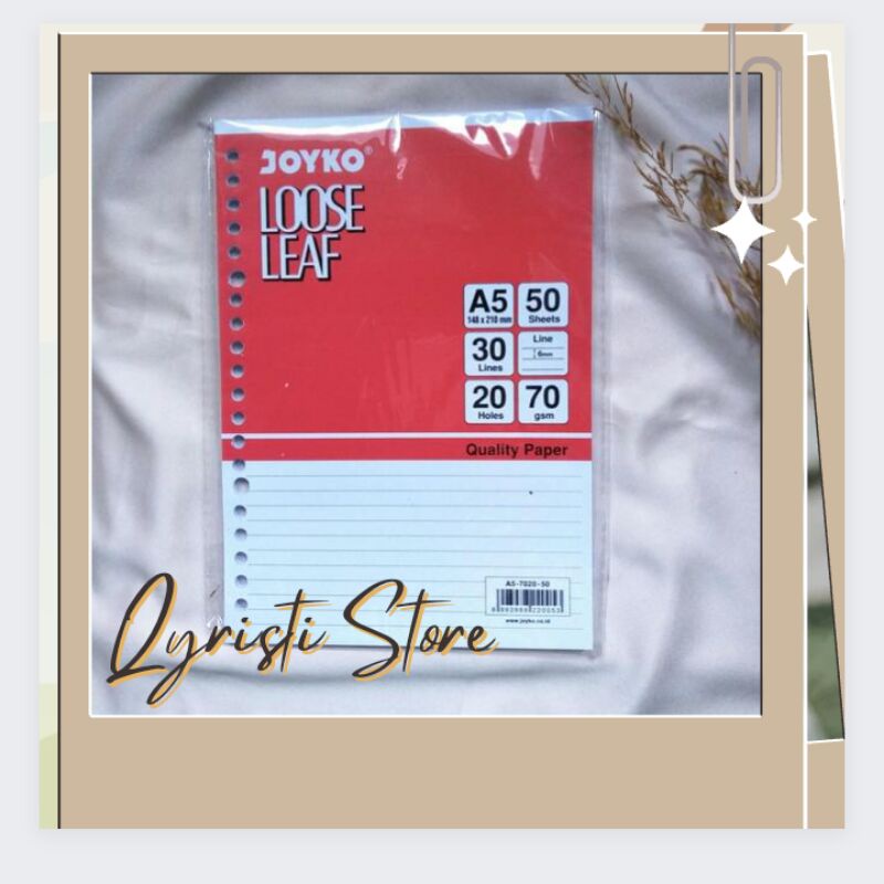

BINDER GARIS A5 /ISI FILE BINDER BERGARIS /ISI 50 SHEETS /100 SHEETS