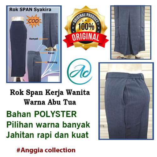 rok span ukuran 4L dan 5L-rok kerja-rok span syakira-rok polyester-rok kerja modis-rok kerja wanita