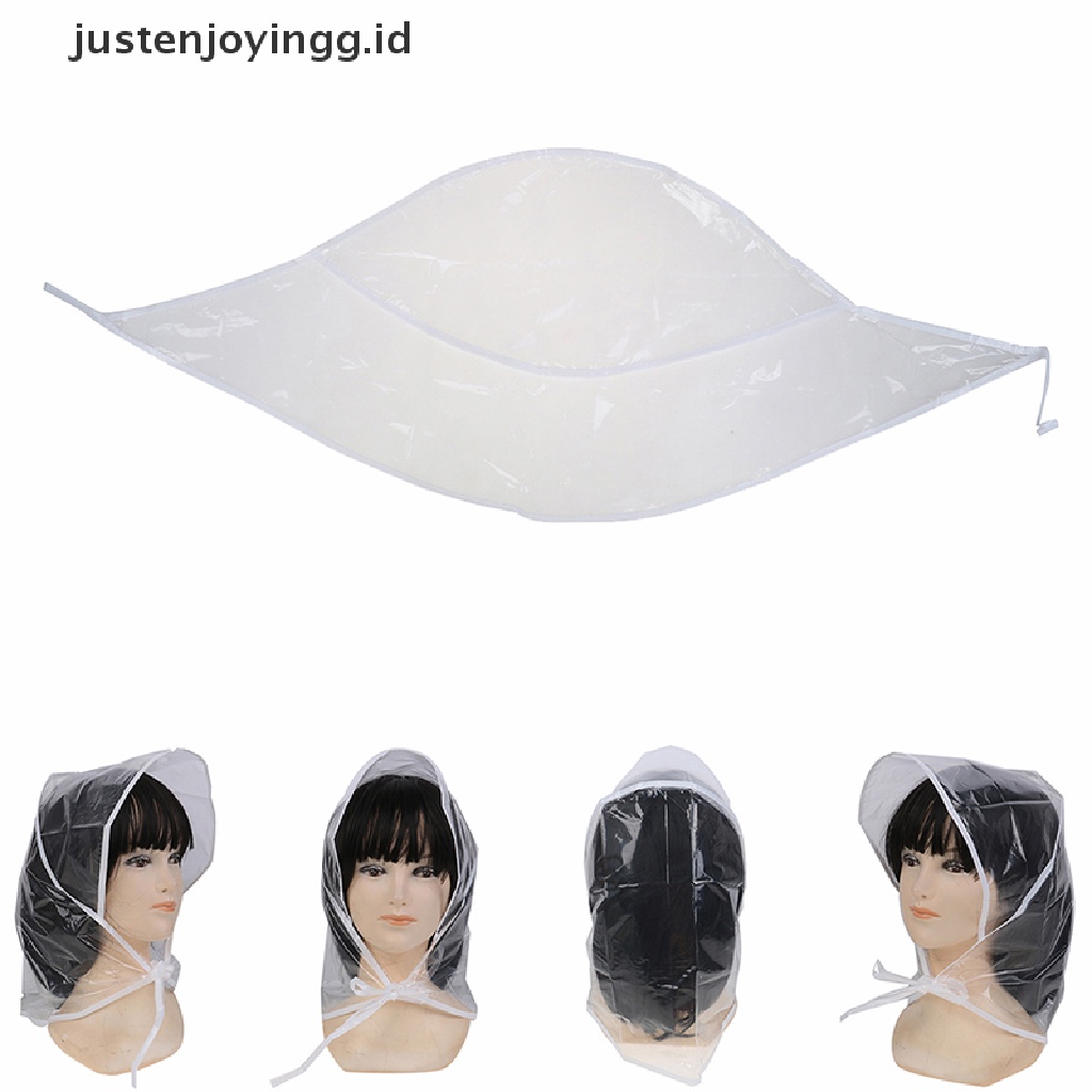 1pc Topi Bonnet Pelindung Bahan Plastik Bening