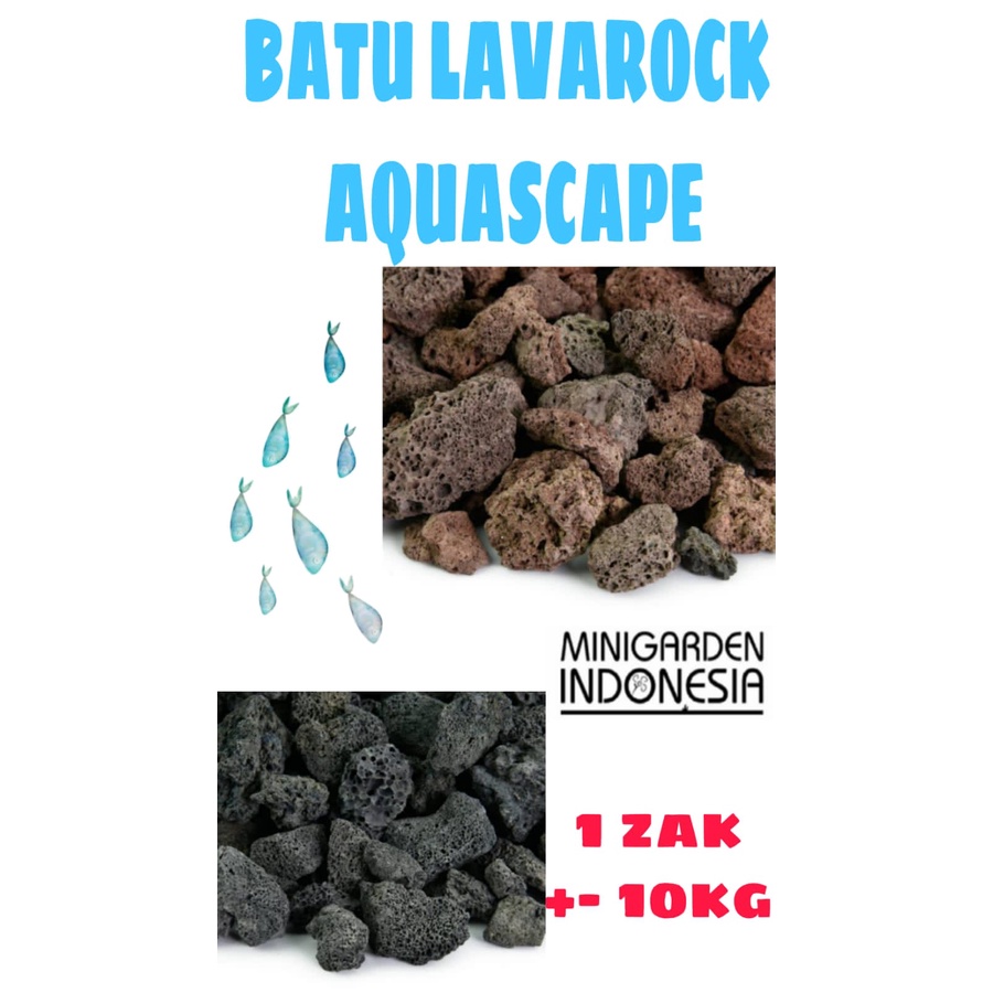 BATU LAVAROCK ZAK KARUNG 10KG batu aquascape lava rock media filter aquarium
