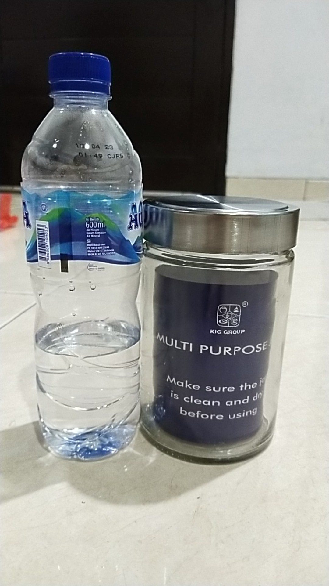 Hermetico Jar 750 Ml Tutup Stainless Putar | Toples Kaca Cantik | Jar Kue | Jar Madu