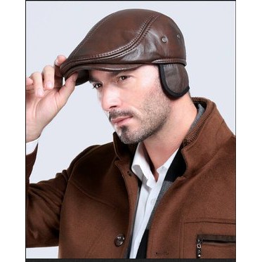 Topi kulit asli untuk pria TOPI PRIA KULIT ASLI TOPI PET TERLARIS BARU 2023