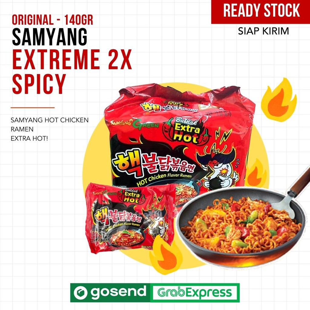 [ TERMURAH ] Samyang Buldak Extra Hot Chicken Flavor Ramen - BUNDEL 5 PCS/SATUAN