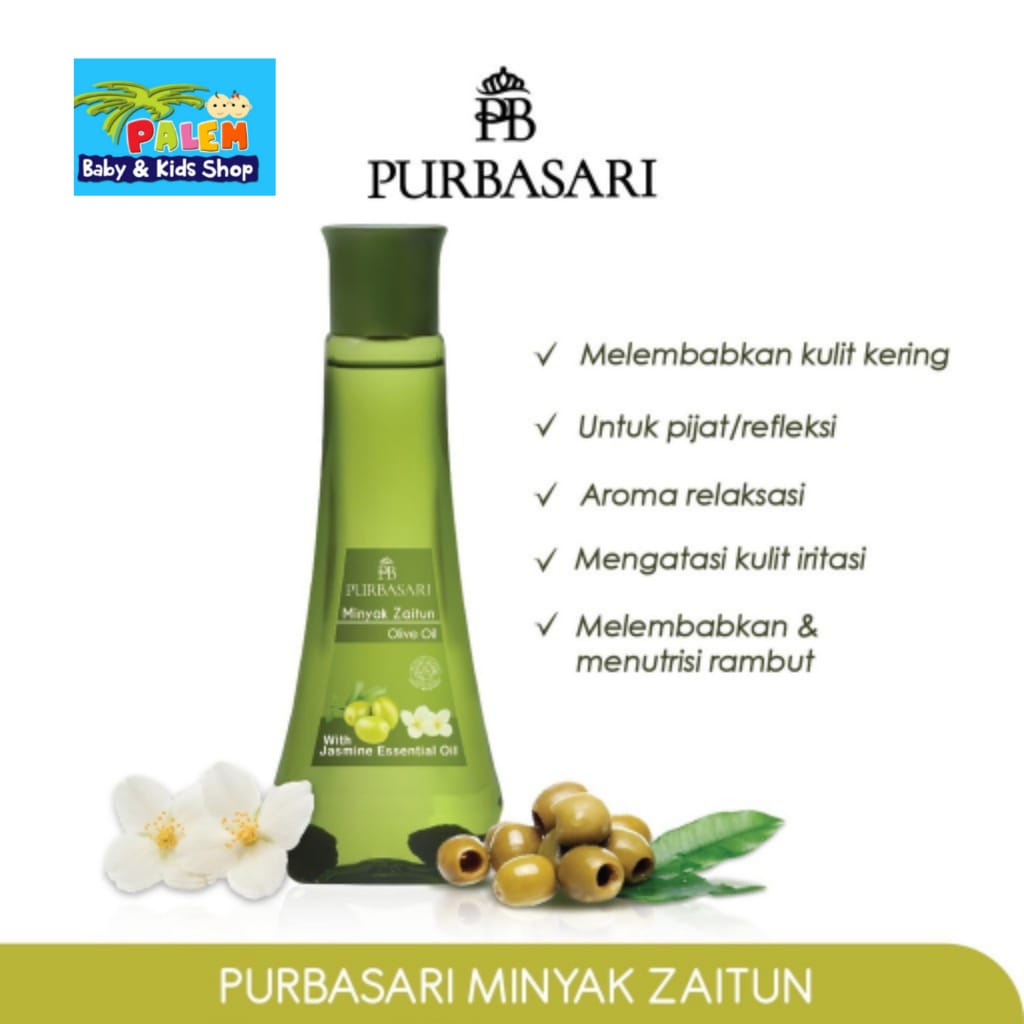 Purbasari Minyak Zaitun &amp; Zaitun Mawar 150ml &amp; 75ml