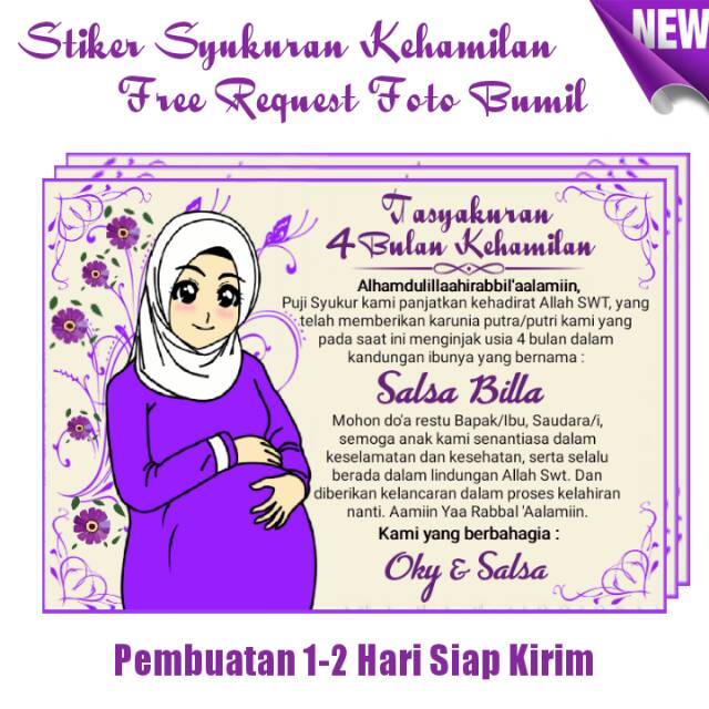 

Stiker Label Syukuran 4/7 Bulan Kehamilan