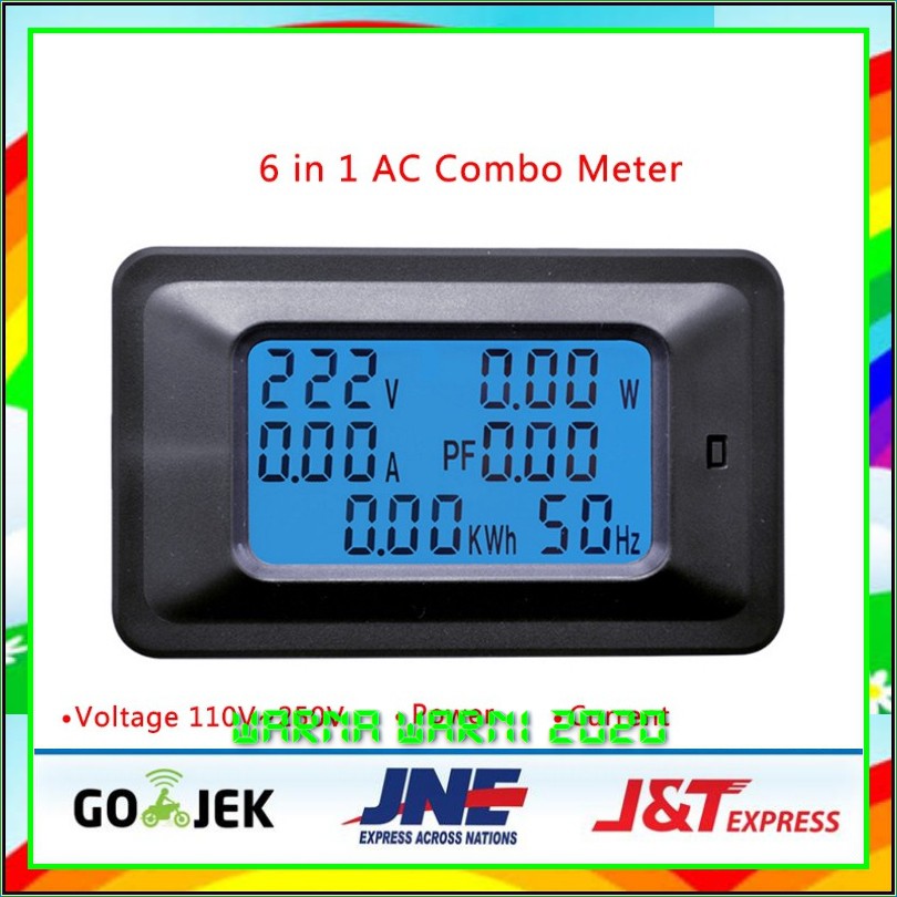 Digital Panel Power Watt Meter Monitor Voltmeter 100A AC LCD