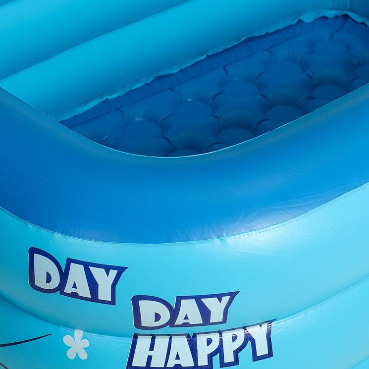 (SALE) kolam renang anak jumbo kotak biru besar 150/120cm keluarga swimming pool rubber karet family