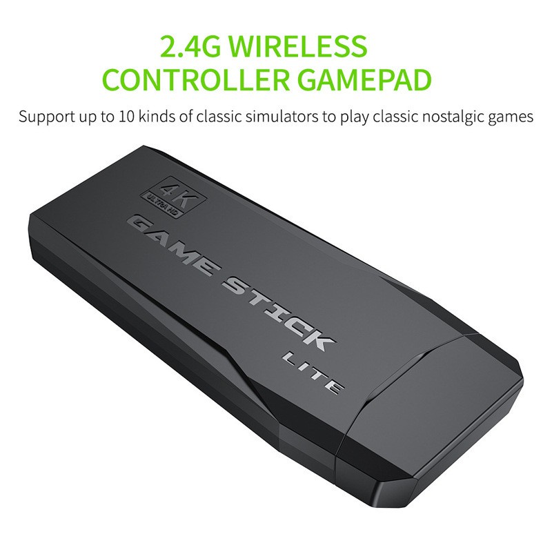 4K Game Stick generasi 2 TV BOX 10000 Video Games Retro Mini Console Wireless gamepad kedua VS PS1 Lite game stick gen 2 hadiah lebaran anak lelaki ulang tahun birthday