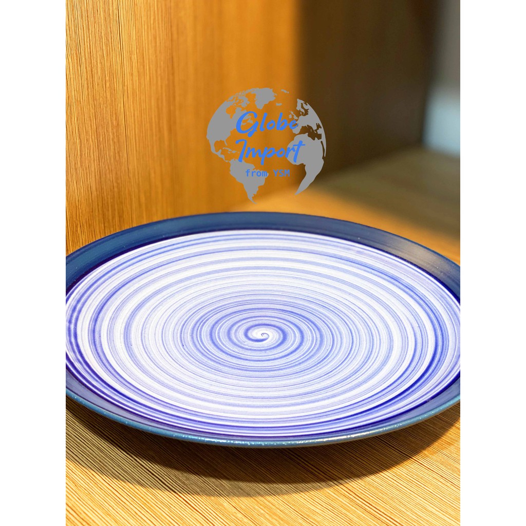 Piring Makan Dinner Plate Swirl Colour Mewah Cafe Hotel Restaurant